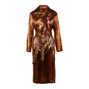 Belted Coats Patrizia Pepe , Brown , Dames