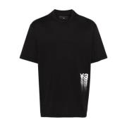 Moderne Grafische T-shirt Y-3 , Black , Heren