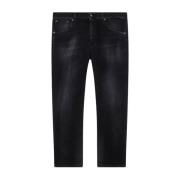 Cropped Jeans Dondup , Black , Heren