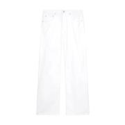 Wide Jeans Dondup , White , Dames