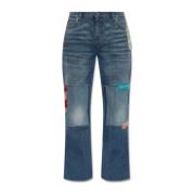 Jeans met patches Marni , Blue , Dames