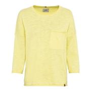 Round-neck Knitwear Camel Active , Yellow , Dames