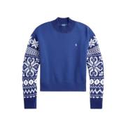 Midnight Royal Bedrukte Sweatshirt Ralph Lauren , Blue , Dames