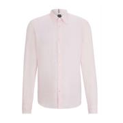 Boss linnen shirt regular fit Hugo Boss , Pink , Heren