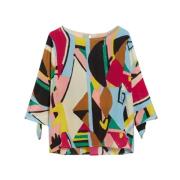Bedrukte zijden crepe de chine blouse Max Mara Weekend , Multicolor , ...
