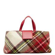 Pre-owned Wool totes Burberry Vintage , Red , Dames