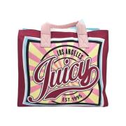 Retro Logo Print Canvas Shopper Tas Juicy Couture , Multicolor , Dames