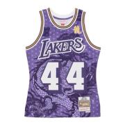 NBA Asian Heritage Jerry West Shirt Mitchell & Ness , Purple , Heren