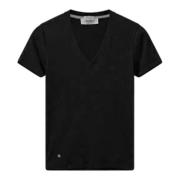 MMNicole V-Ss Zwart T-Shirt MOS Mosh , Black , Dames