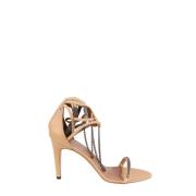 Pre-owned Leather heels Isabel Marant Pre-owned , Beige , Dames
