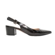 Pre-owned Leather flats Gianvito Rossi Pre-owned , Black , Dames