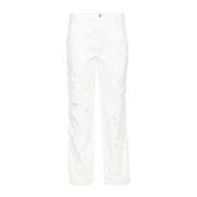 Cropped Trousers Ermanno Scervino , White , Dames