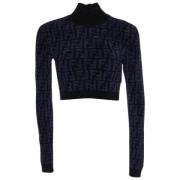 Pre-owned Knit tops Fendi Vintage , Blue , Dames