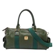 Pre-owned Leather travel-bags MCM Pre-owned , Green , Dames