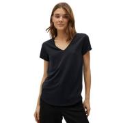 Zwart V-hals Modal T-shirt Luvanna mbyM , Black , Dames