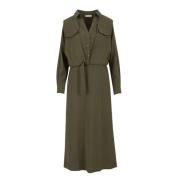 Groene lange utility jurk Coster Copenhagen , Green , Dames