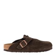 Boston - Suède Sabot Birkenstock , Brown , Heren