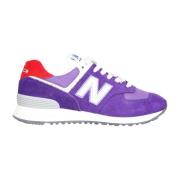 574 Dames Sneakers Paars Rood Wit New Balance , Purple , Dames
