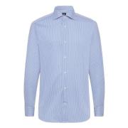 Gestreept Windsor Kraag Overhemd Slim Boggi Milano , Blue , Heren