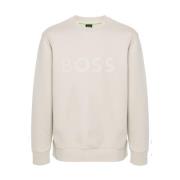 Beige Katoenen Sweatshirt Hugo Boss , Beige , Heren