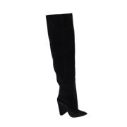 Pre-owned Velvet boots Yves Saint Laurent Vintage , Black , Dames