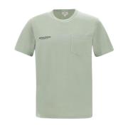 Retro Safari Groene Ronde Hals T-shirt Woolrich , Green , Heren