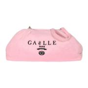 Roze Geborduurde Logo Clutch Tas Gaëlle Paris , Pink , Dames