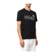 Heren T-Shirt Zwarte Shirt S71Gd1130 Dsquared2 , Black , Heren