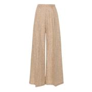 Wide Trousers Forte Forte , Beige , Dames