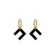 Earrings Elisabetta Franchi , Black , Dames