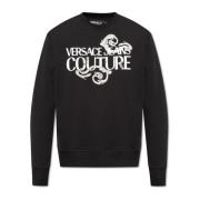 Katoenen sweatshirt Versace Jeans Couture , Black , Heren