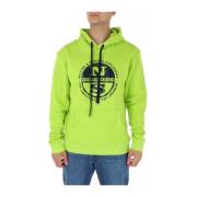 Groene Print Sweatshirt voor Heren North Sails , Green , Heren