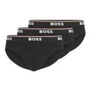 Stretch Katoen Elastische Taille Briefs 3-Pack Hugo Boss , Black , Her...