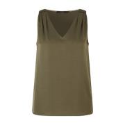 Japanse Crêpe Blouse Top Windsor , Green , Dames