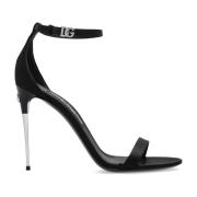 Sandalen op decoratieve hak Dolce & Gabbana , Black , Dames