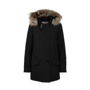 Nepbont en Schapenvacht Parka Woolrich , Black , Dames