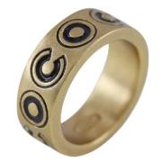 Pre-owned Metal rings Chanel Vintage , Yellow , Dames