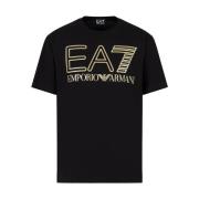Zwarte EA7 T-shirt voor heren Emporio Armani EA7 , Black , Heren