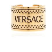 Messing ring met logo Versace , Yellow , Dames