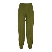Wide Trousers Dondup , Green , Dames