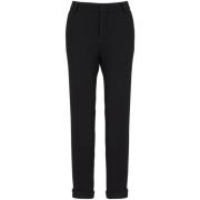 Zwarte Hoge Taille Taps Toelopende Broek Balmain , Black , Dames