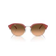 Red/Brown Shaded Sunglasses Ray-Ban , Red , Dames