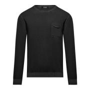 Round-neck Knitwear BomBoogie , Black , Heren