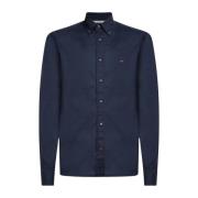 Klassieke Poplin Katoenen Herenoverhemd Tommy Hilfiger , Blue , Heren