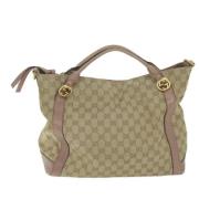 Pre-owned Canvas gucci-bags Gucci Vintage , Beige , Dames