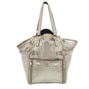 Pre-owned Leather totes Yves Saint Laurent Vintage , Gray , Dames