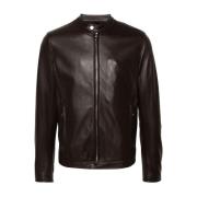 Leather Jackets Tagliatore , Brown , Heren