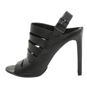 Pre-owned Leather sandals Balenciaga Vintage , Black , Dames