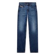 Street Style Straight Jeans Diesel , Blue , Heren