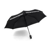 Zwarte Logo Paraplu Dsquared2 , Black , Heren